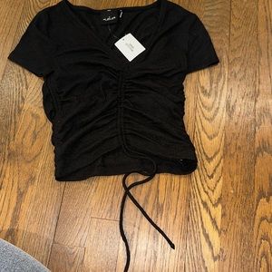 Sinched black tee urban outfitters